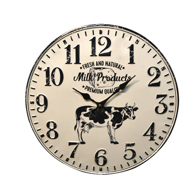 Horloge de métal - Vache