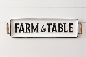 Plateau de métal - Farm to table