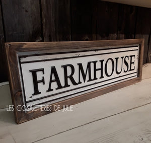 Plaque en bois et métal - Farmhouse