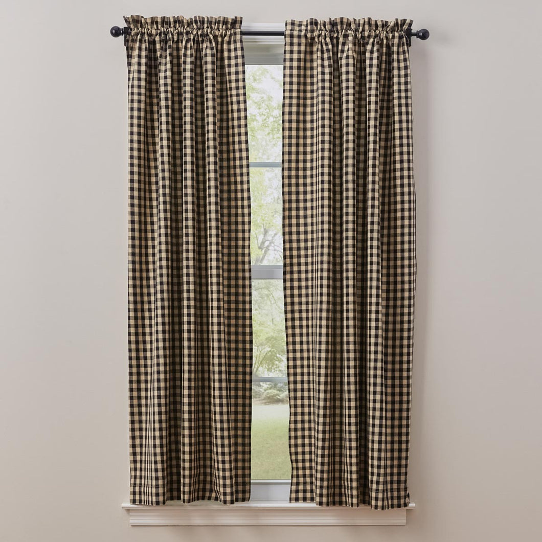Rideaux courts carreauté Berry Gingham 63