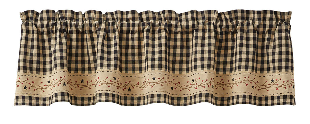 Valance et tiers carreauté Berry Gingham