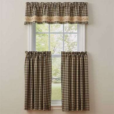 Valance et tiers carreauté Berry Gingham