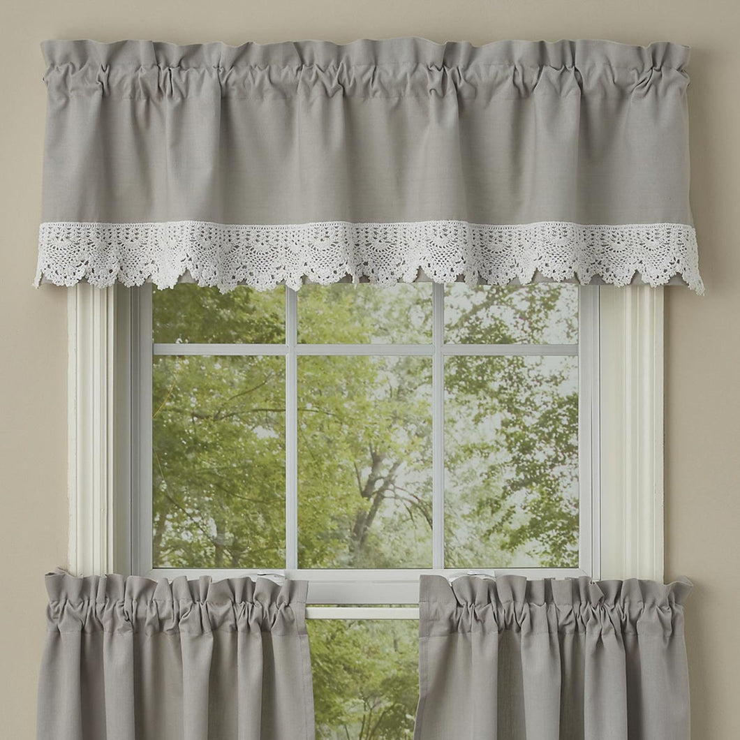 Valance et tiers Vintage Crochet